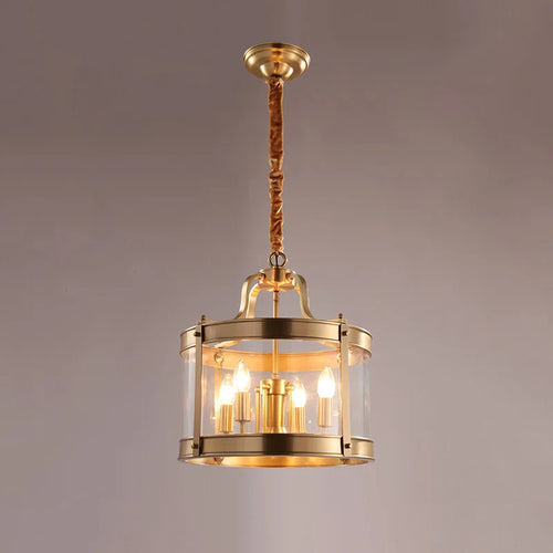 Lustre moderne cuivre style européen verre doré luxe intérieur suspension pour salle à manger salon hôtel allée - vue 2 sur 7