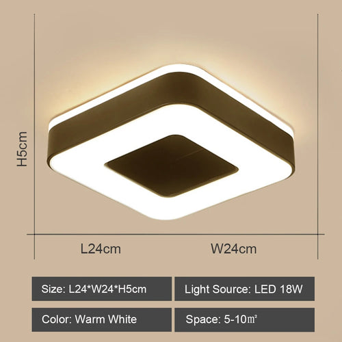 plafonnier led moderne allée intérieur surface décoratif chambre salon couloir balcon - vue 7 sur 7