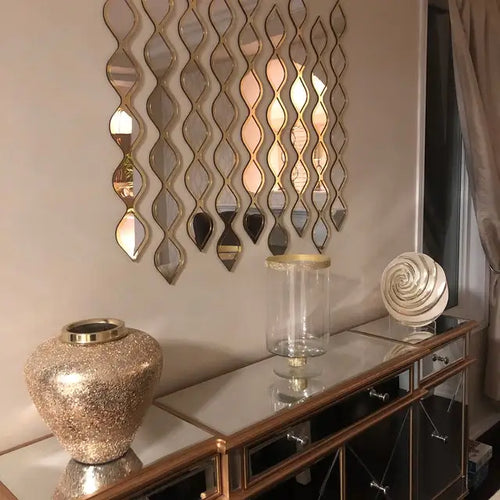 décoration murale en bois design goutte d'eau acrylique - vue 4 sur 7