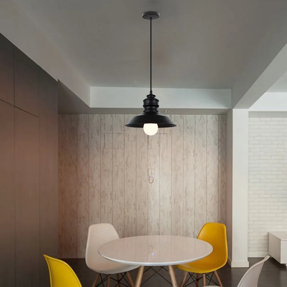 lampe led suspendue rétro en fer décoratif d'intérieur idéal loft - vue 5 sur 7