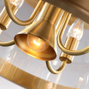 Lustre moderne cuivre style européen verre doré luxe intérieur suspension pour salle à manger salon hôtel allée