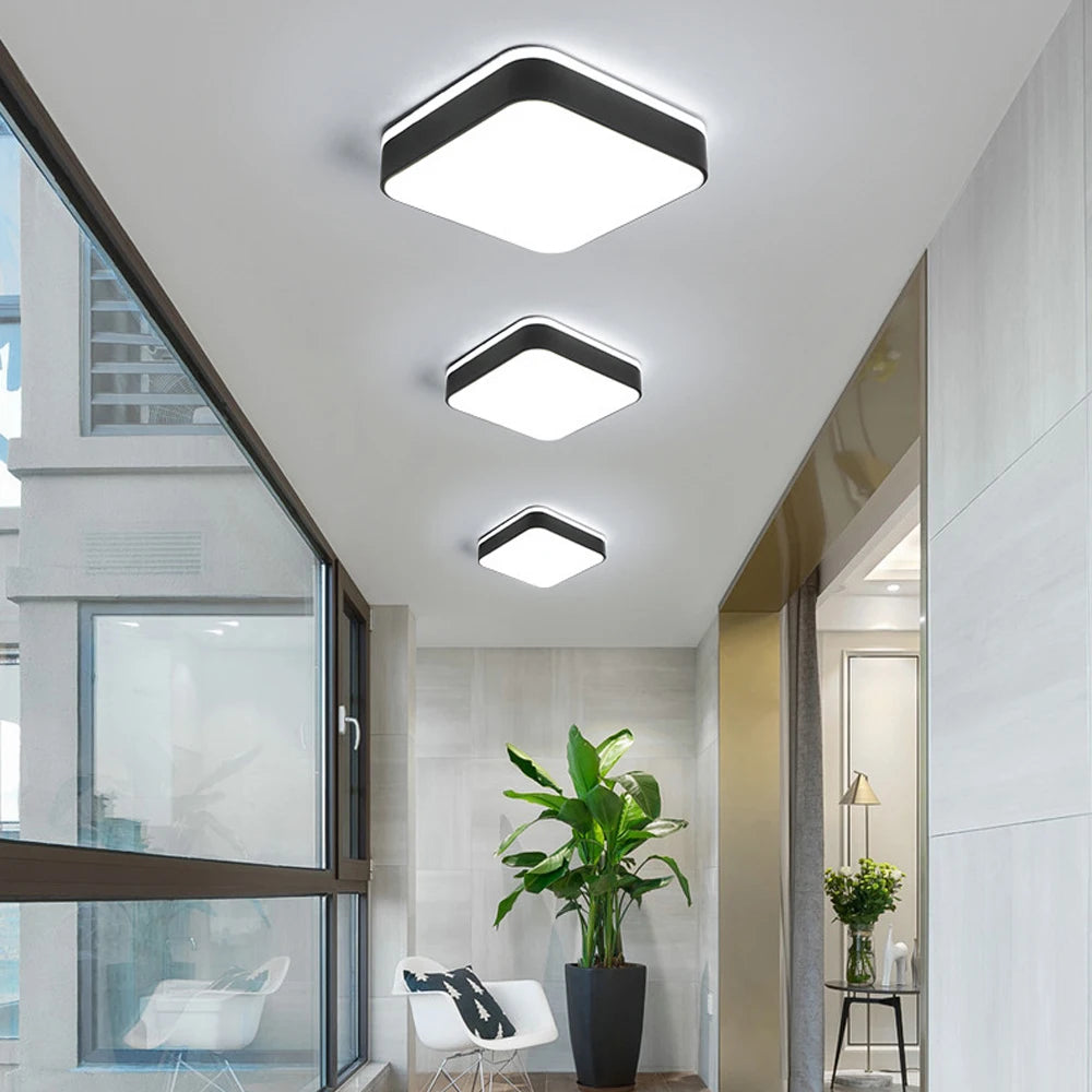 Plafonnier led nordique ultra-mince moderne - vue 5 sur 7