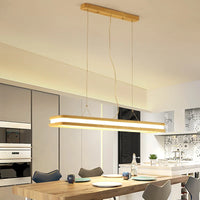 suspension LED en bois au design moderne décoratif d'intérieur