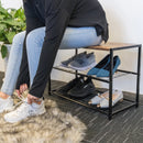 étagère à chaussures à 2 niveaux pour 6 paires
