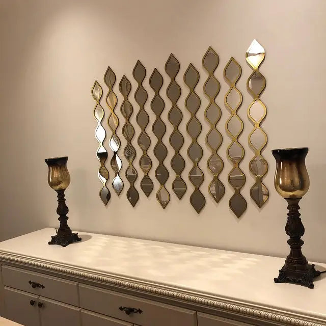 décoration murale en bois design goutte d'eau acrylique - vue 4 sur 7