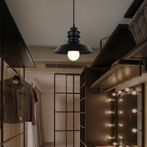 lampe led suspendue rétro en fer décoratif d'intérieur idéal loft - vue 6 sur 7