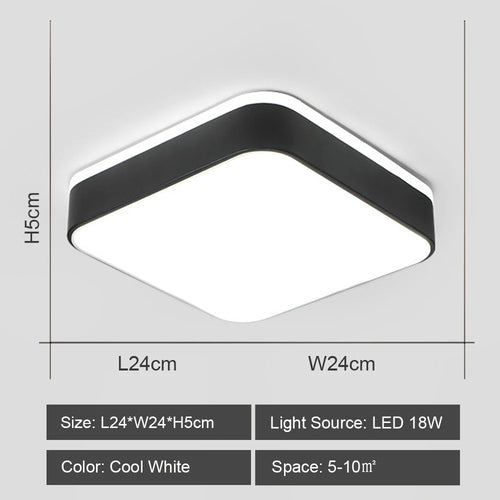 Plafonnier led nordique ultra-mince moderne