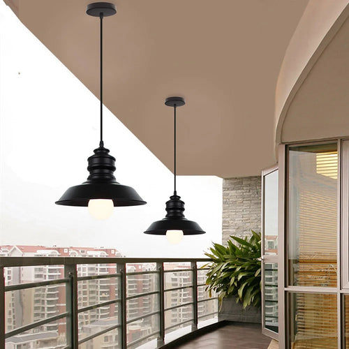 lampe led suspendue rétro en fer décoratif d'intérieur idéal loft - vue 3 sur 7