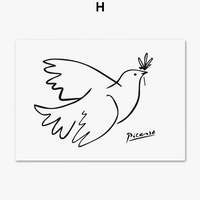 affiche abstraite imprimée style Picasso Matisse pour décoration murale
