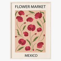 affiche de fleurs abstraction art nordique décoration murale moderne