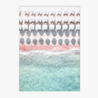 affiche de lever de soleil sur la plage moderne