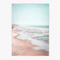 affiche de lever de soleil sur la plage moderne décor mural