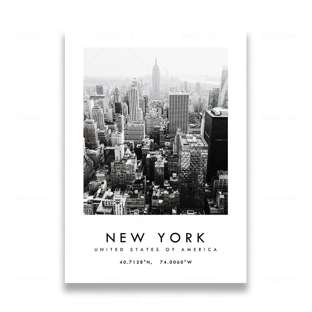 affiche de photographie en noir et blanc de rome et las vegas