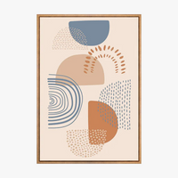 affiche murale abstraite avec petite fleur géométrique décor moderne