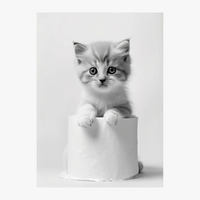 affiche murale drôle d'animaux mignons pour décoration intérieure