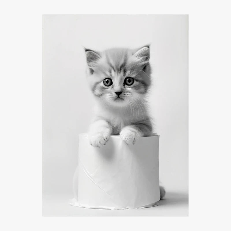 affiche murale drôle d'animaux mignons pour décoration intérieure