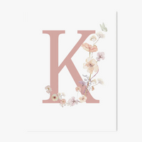 affiche personnalisée fleur sauvage décoration murale pour bébé fille