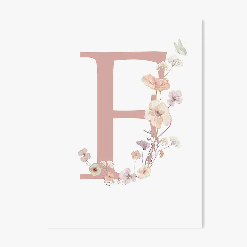 affiche photo fleur sauvage personnalisée pour chambre bébé fille
