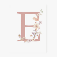 affiche photo personnalisée fleur sauvage pour chambre bébé