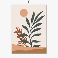 affiches abstraites boho feuilles arc-en-ciel pour décoration murale