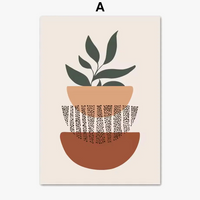 affiches abstraites de feuilles pour décoration murale boho