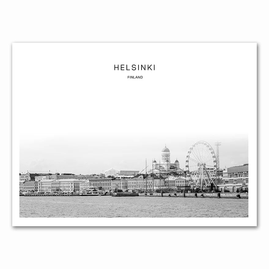 affiches modernes de new york londres paris en noir et blanc