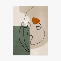 affiches murales abstraites géométriques visage art moderne décor intérieur