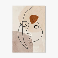 affiches murales abstraites géométriques visage art moderne décoration intérieure