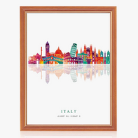 affiches skyline des villes art mural décoratif moderne