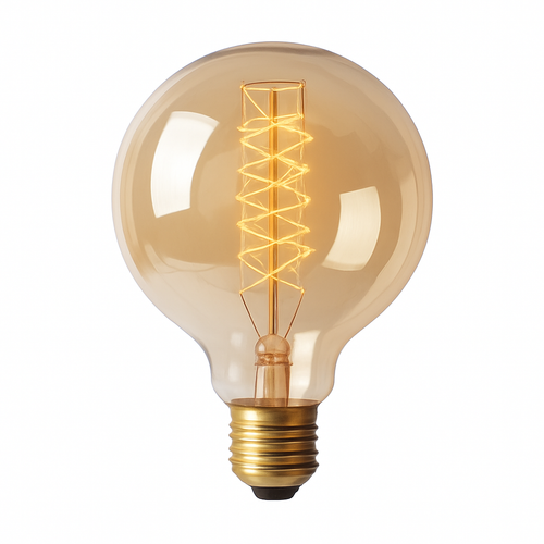 Ampoule boule à incandescence filament spiral vintage 40W Edison - vue 4 sur 3