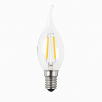 Ampoule E14 à LED à incandescence filament en forme de flamme Edison