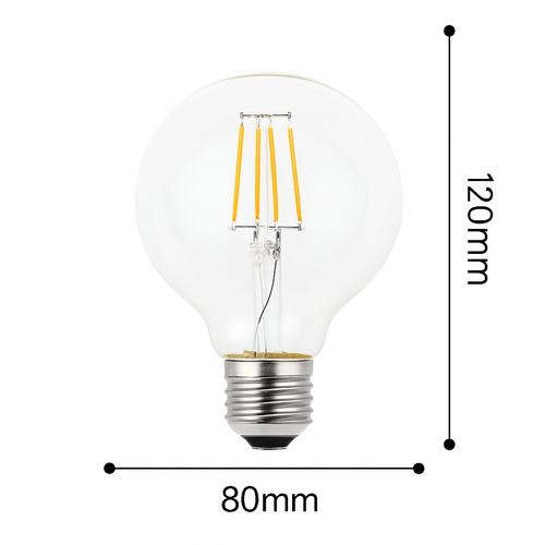 Ampoule E27 LED globe filament à incandescence Edison - vue 3 sur 2
