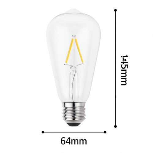 Ampoule LED E27 filament à incandescence Edison - vue 3 sur 2