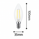 Ampoule LED ovale E14 à incandescence filament Edison
