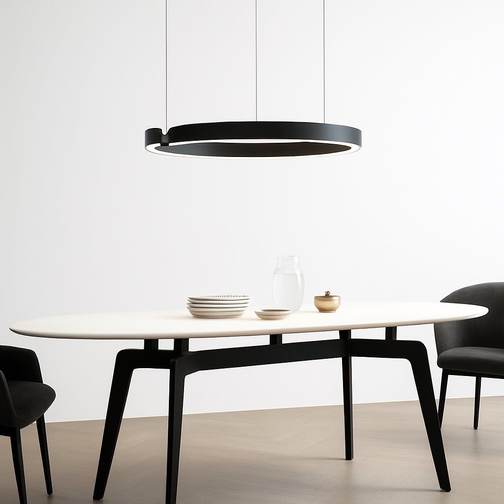 Anneau nordique suspension LED lampe réglable pour salle à manger salon Table centrale cuisine lustre décor à la maison lustres luminaire - vue 5 sur 30