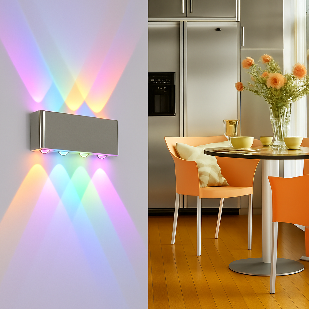 Applique chromé avec LED de couleur Sconce - vue 4 sur 11