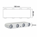 Applique chromé avec LED de couleur Sconce