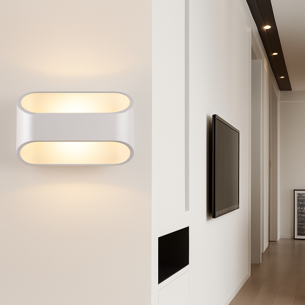 Applique design LED en aluminium blanc Sconce - vue 3 sur 5