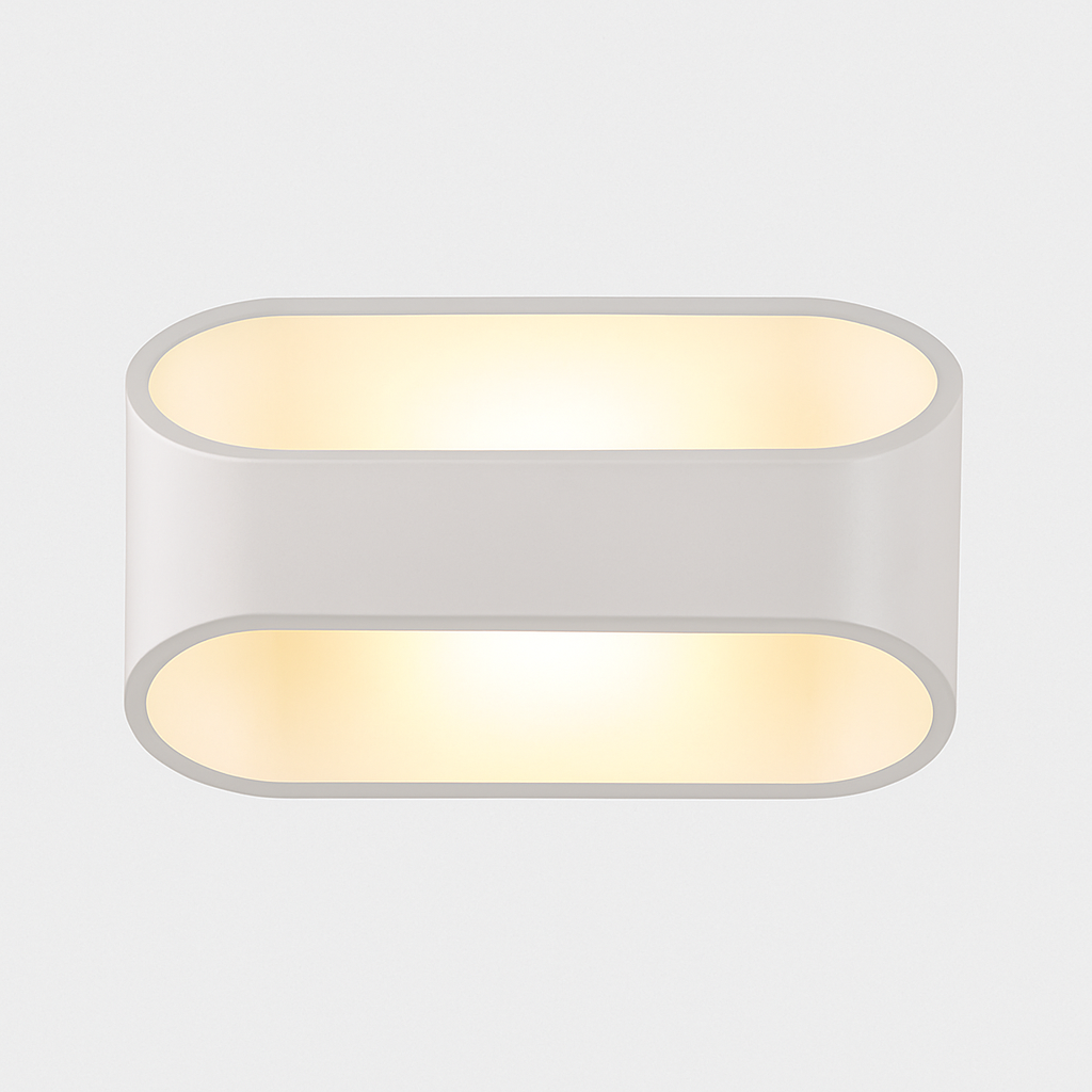 Applique design LED en aluminium blanc Sconce