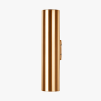 Applique design tube cylindrique doré à LED