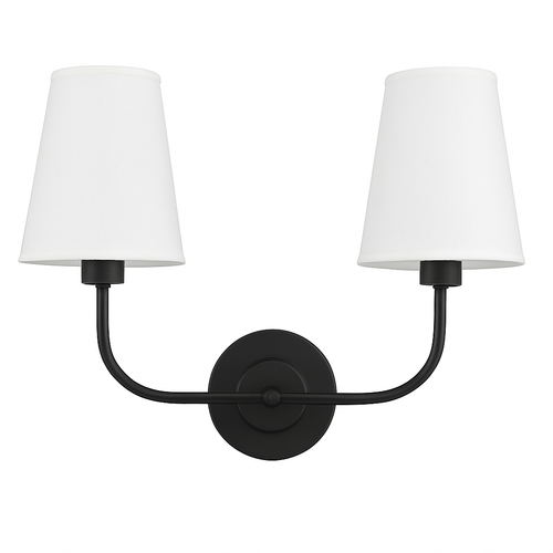 applique double vintage avec entonnoir évasé et abat-jour en lin - vue 8 sur 8