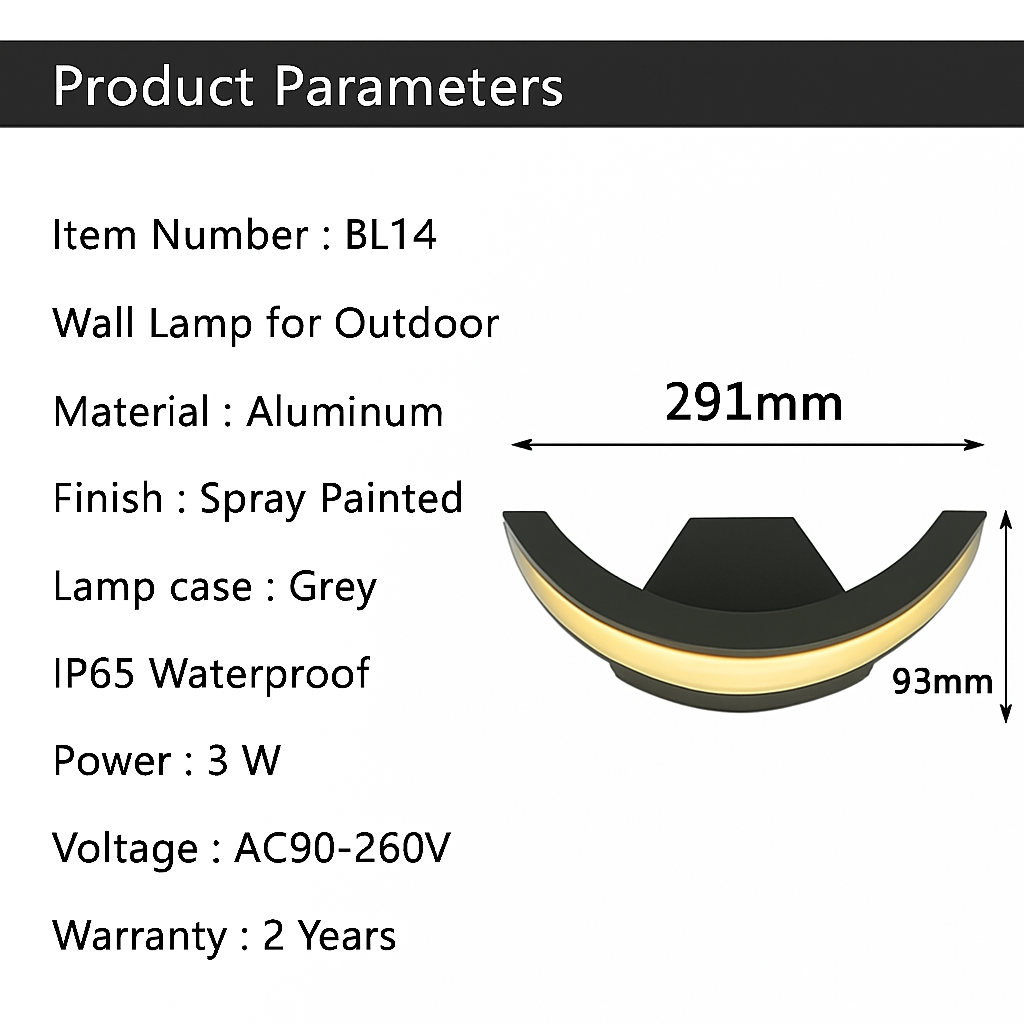 Applique extérieur arrondie à LED Garden - vue 5 sur 6