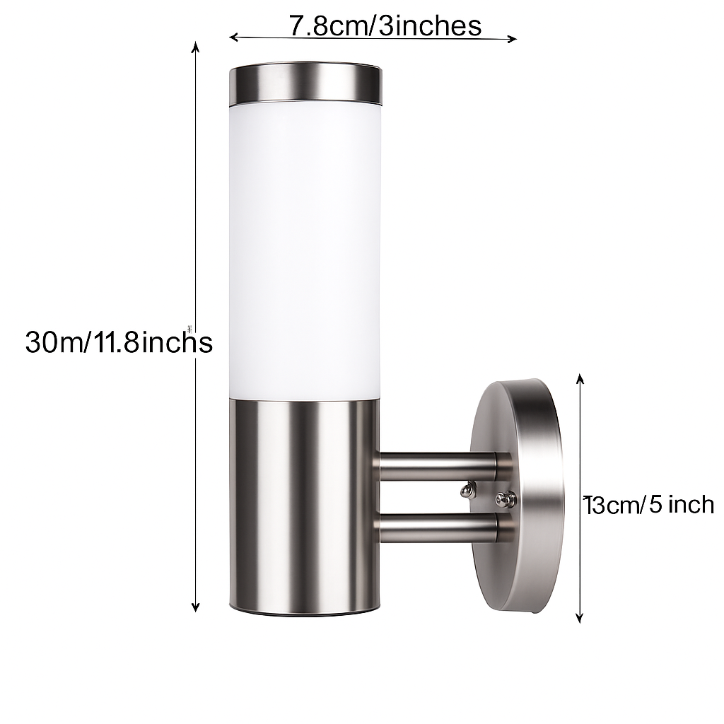 Applique extérieur LED design chromé Milky - vue 3 sur 4