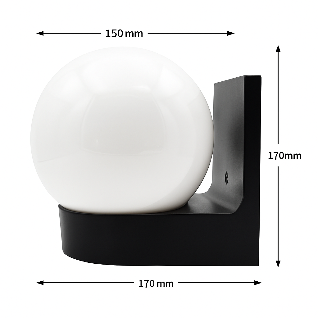 Applique extérieur LED socle et boule Acrylic - vue 5 sur 6