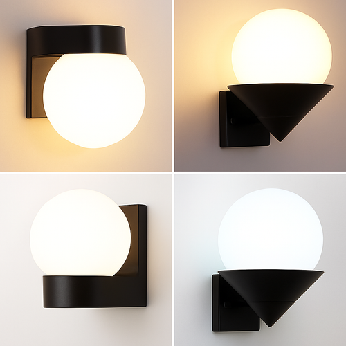 Applique extérieur LED socle et boule Acrylic - vue 6 sur 6