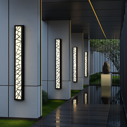 Applique extérieure étanche LED grande applique IP65 en aluminium lumière jardin Villa porche applique lumière 110V 220V applique Luminaire - vue 5 sur 6