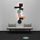 Applique LED design nordique colorée