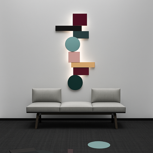 Applique LED design nordique colorée - vue 5 sur 8