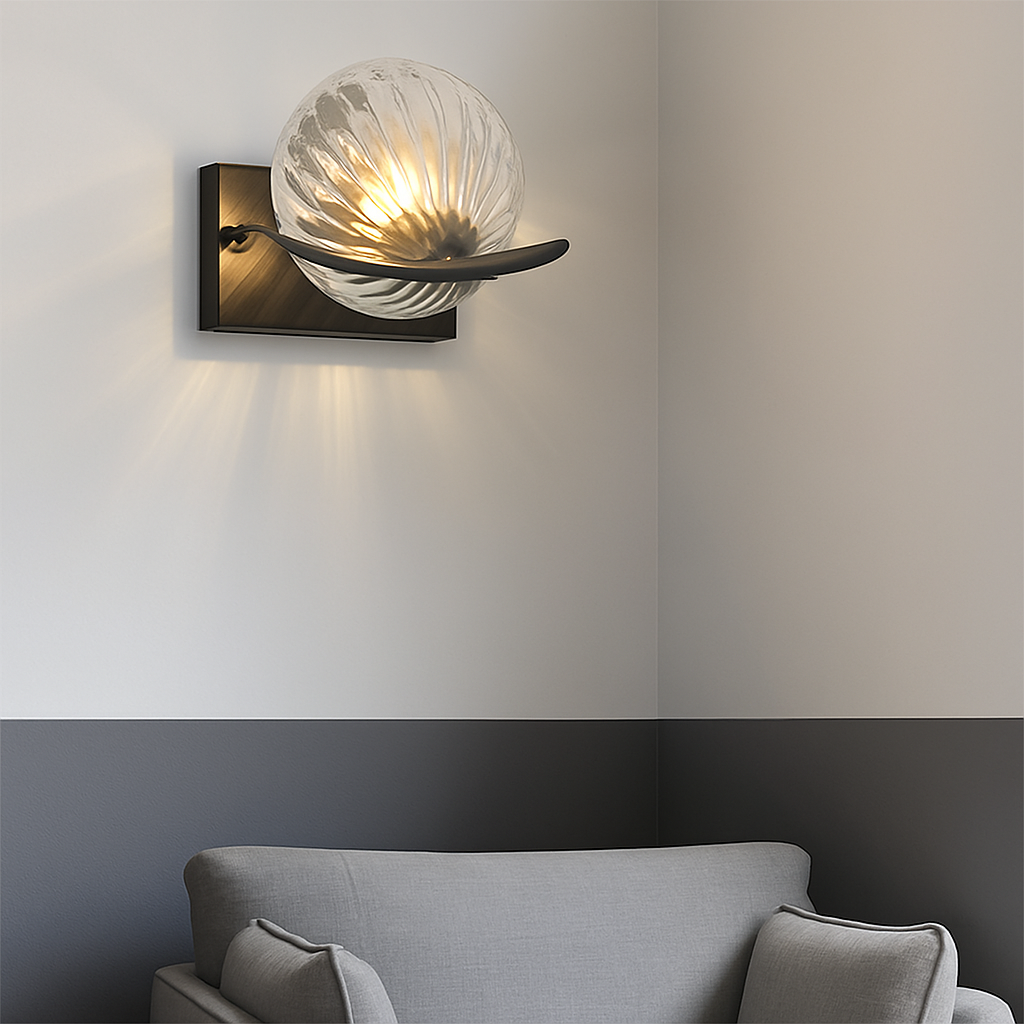 applique led moderne avec abat-jour en verre pour hôtels - vue 3 sur 10