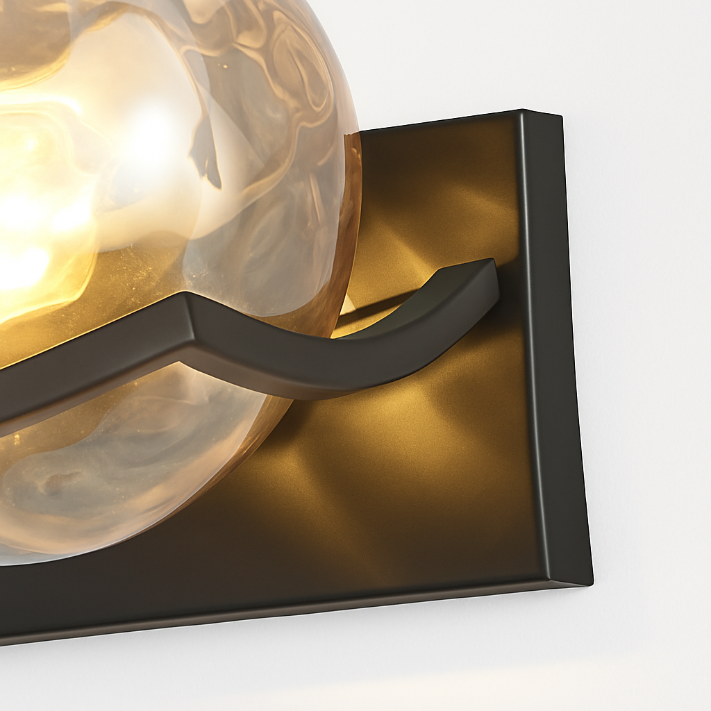 applique led moderne avec abat-jour en verre pour hôtels - vue 4 sur 10